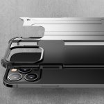 iPhone 13 Pro Max Cover Schutzh&uuml;lle TPU Silikon/PC Carbon Design Schwarz
