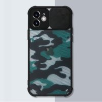 iPhone 13 Cover Schutzhülle TPU Silikon/PC Kombi Camouflage Motiv