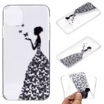 iPhone 13 mini Cover Schutzhülle TPU Silikon Transparent Schmetterlingfrau Motiv
