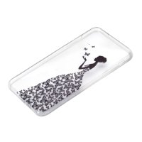 iPhone 13 Pro Cover Schutzh&uuml;lle TPU Silikon Transparent Schmetterlingfrau Motiv