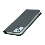 iPhone 13 mini Case Handytasche Ledertasche Standfunktion DeLuxe Grau