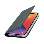 iPhone 13 Pro Max Case Handytasche Ledertasche Standfunktion DeLuxe Grau