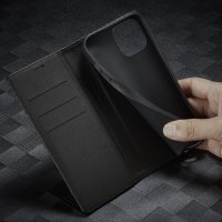 iPhone 13 Pro Case Handytasche Ledertasche Standfunktion Carbon Design