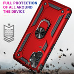 Schutzhülle für Samsung Galaxy A53 Cover TPU/PC Metal Ring Standfunktion Rot
