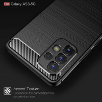 Schutzhülle für Samsung Galaxy A53/A53S/A32 Cover Silikon Textur/Carbon Schwarz