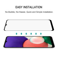Glasfolie für Samsung Galaxy A22 5G Displayschutzglas Full Screen Schwarz