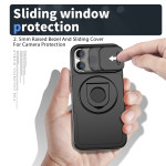 iPhone 14 Pro Max Schutzhülle Magsafe Holder Standfunktion Schubfenster Schwarz