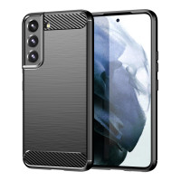 Samsung Galaxy S23+ Schutzhülle TPU Silikon Textur/Carbon Design Schwarz