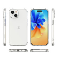 iPhone 15 Plus Cover Schutzhülle TPU Silikon Kantenschutz Transparent