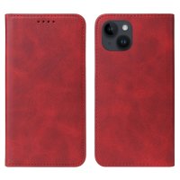 iPhone 15 Plus Case Handytasche Ledertasche Standfunktion Rot