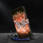 iPhone 15 Case Handytasche Ledertasche Kartenslot Schmetterling Motiv