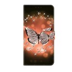iPhone 15 Plus Case Handytasche Ledertasche Kartenslot Schmetterling Motiv