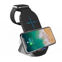 Wireless 3 in 1 Tisch-Schnellladegerät iPhone Watch...