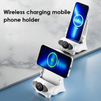 Wireless Tisch-Stand Schnellladegerät Stuhlform Handyhalterung 15W Weiß