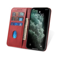 iPhone 13 Pro Case Handytasche Ledertasche Magnetic Standfunktion Rot