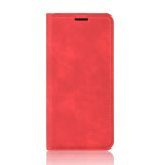 Samsung Galaxy A20s Case Handytasche Ledertasche Standfunktion Retro Rot