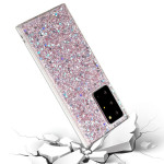 Samsung Galaxy A21s Cover Schutzhülle TPU Silikon Glitter Effekt Rose/Gold