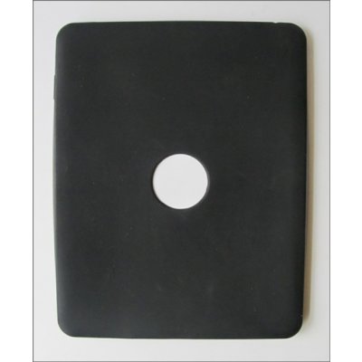 iPad Cover Schutzhülle Silikon mit Embleme öffnung ( Schwarz )