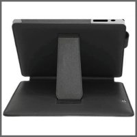 iPad 2, Case, Handytasche, Ledertasche mit Ständer funktion ( Schwarz )