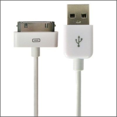 iPad iPad 2 iPad 3 iPhone 2 3 3GS 4 4S iPod USB Ladekabel 1 Meter ( Weiss )