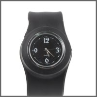 Armbanduhr, Silikon Quartz Snap Sport Uhr ( Schwarz )